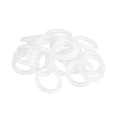 Miniatura 4 de Aros de silicona uxcell, de 30mm de diámetro exterior, 24mm de diámetro interior, 3mm de ancho, junta de sellado VMQ, color blanco, paquete de 20