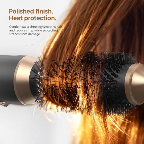 Miniatura 3 de UKLISS Cepillo secador de pelo 6 en 1 y moldeador de aire, cepillo profesional con pantalla LCD, multiestilizador para volumen y brillo, calor