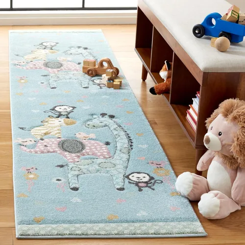 Miniatura 8 de SAFAVIEH Carousel Kids Collection - Alfombra decorativa de 2 x 3 pies, color marfil, diseño animal, no desprende pelusa y de fácil cuidado, ideal