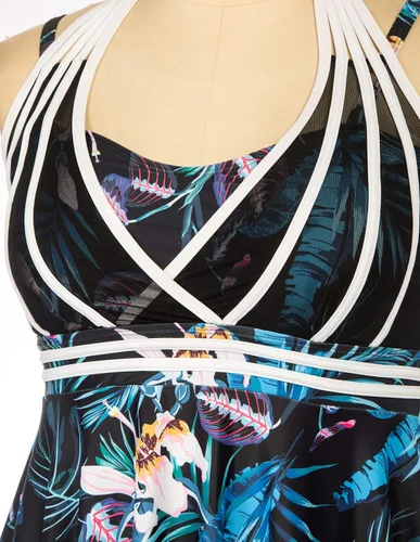 Miniatura 2 de Traje de baño Halter para mujer de dos piezas con pantalones cortos