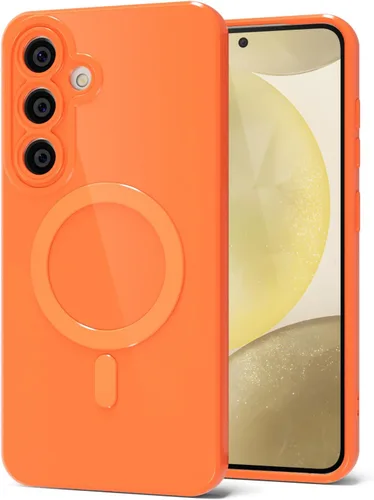 Miniatura 98 de Svanove para Samsung Galaxy S22 Funda de teléfono de silicona magnética, compatible con Magsafe, linda para mujeres, brillante color brillante, gel