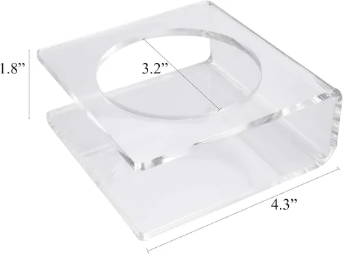 Miniatura 5 de HillSpring Clear Display Stand for Football Basketball Volleyball Soccer Ball, Acrylic Mineral Collection Holder