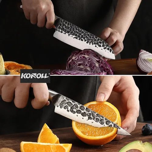 Miniatura 6 de Juego de cuchillos de chef japoneses profesionales, juego de cuchillos de cocina de 5 piezas, cuchillos de cocina de acero inoxidable de alto