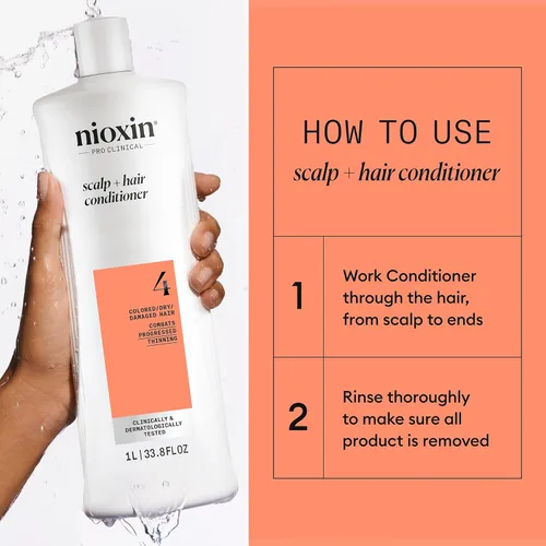 Miniatura 8 de Nioxin Shampoo & Conditioner Liter Duo Sets Prepacks with Pumps Included Systems 1-4 For Natural, Colored, & Damaged Hair with Light to