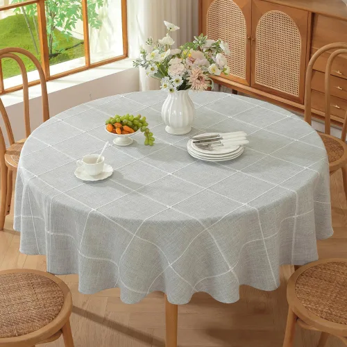 Miniatura 10 de TruDelve Cotton Square Tablecloths 52x52 Inch Card Table Tablecloth Blue Fabric Farmhouse Tablecloth(Blue,52"x52",Square)