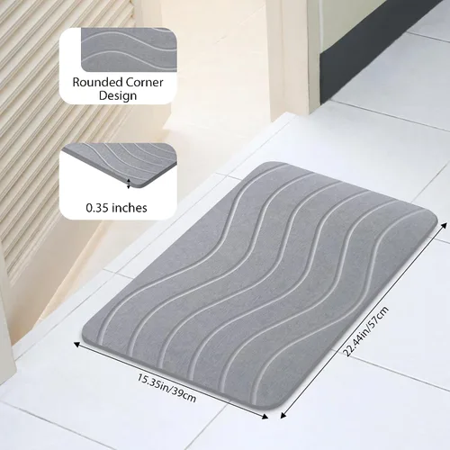 Miniatura 4 de Tapete de baño de piedra absorbente, tapete de ducha de tierra de diatomeas, tapete antideslizante de piedra de diatomita absorbente de agua