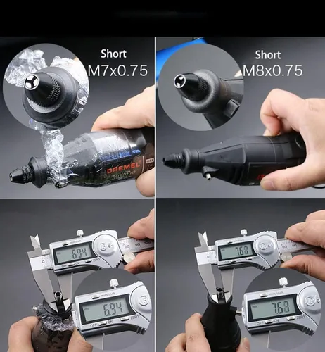 Miniatura 5 de Kit de adaptador de cambio rápido de broca sin llave con vástago de portabrocas compatible con herramientas rotativas