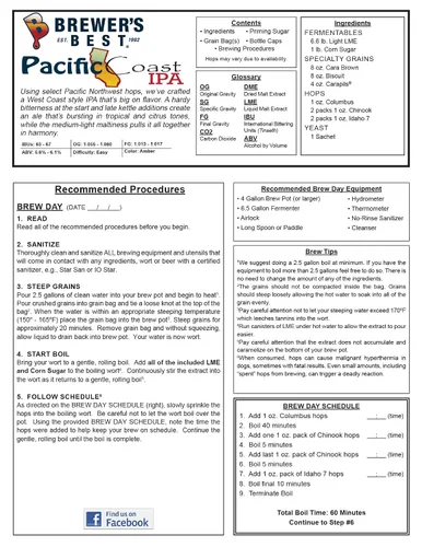 Miniatura 3 de Kit de ingredientes para cerveza Pacific Coast IPA