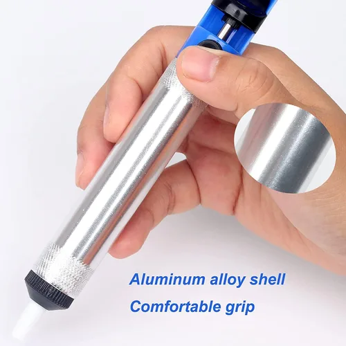 Miniatura 4 de Envistia Herramienta de desoldadura: mango de aluminio, calefacción de cerámica, azul, eléctrico con cable, estilo de utilidad, reparación