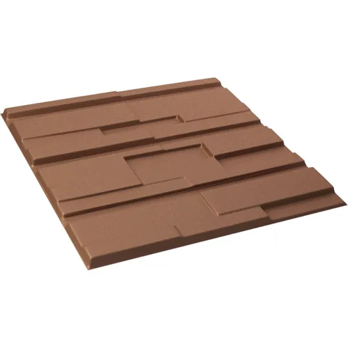 Miniatura 6 de Ekena Millwork 19 5/8 pulgadas de ancho x 19 5/8 pulgadas de alto, ladrillo desplazado EnduraWall decorativo 3D, cobre envejecido