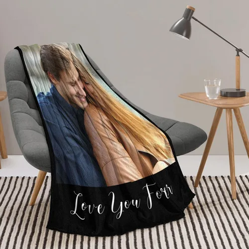Miniatura 3 de Regalos personalizados para novio, novia, regalo personalizado para marido y esposa, mantas personalizadas con imágenes, manta de fotos