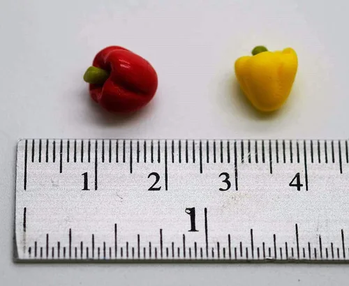 Miniatura 3 de 1shopforyou Juego decorativo de 21 piezas de pimiento dulce – Acentos de exhibición de arcilla para decoración del hogar y estilo artesanal