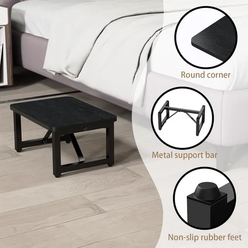 Miniatura 5 de YAKANJ Taburete Escalón, Taburete Escalón de Madera Resistente para Adultos Niños Pequeños, Taburete de Pie Resistente y Estable para Cocina Baño
