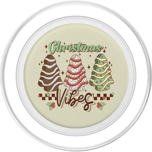 Miniatura 2 de Vintage Christmas Tree Cakes Vibes Retro Feel Trendy PopSockets MagSafe PopGrip for iPhone