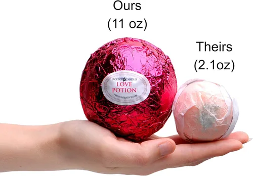 Miniatura 7 de Juego de 2 bombas de baño de poción de amor de sirena con anillo sorpresa en el interior, cada una fabricada en Estados Unidos