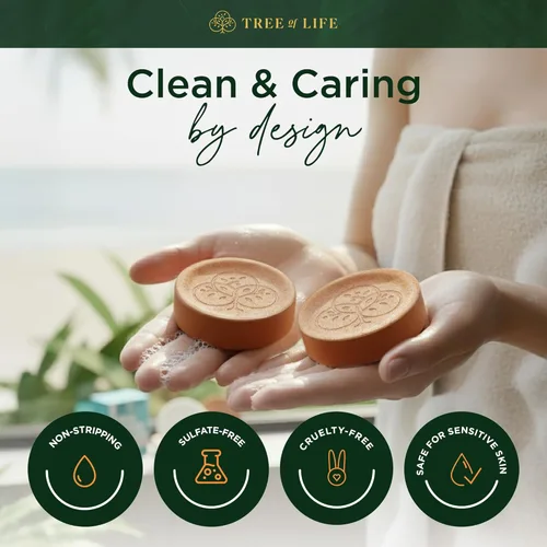 Miniatura 4 de Tree of Life Barra de champú de agua de arroz, cuidado del cabello con proteína de arroz sin sulfato que fortalece, repara y proporciona control