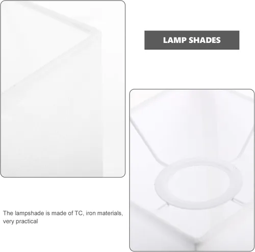 Miniatura 7 de SEWACC Pantalla cuadrada de repuesto para lámpara de mesa, 7.87 x 5.51 x 5.51 pulgadas, cubierta de lámpara decorativa para escritorio de piso
