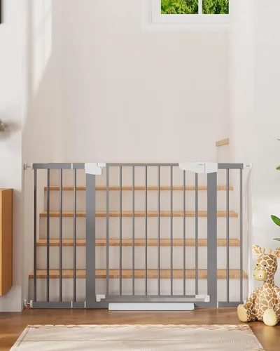 Miniatura 25 de Cumbor Puerta de bebé extra alta de 36 pulgadas para escaleras, puerta para perros de 29.7-40.6 pulgadas de ancho para puertas, puertas de mascotas