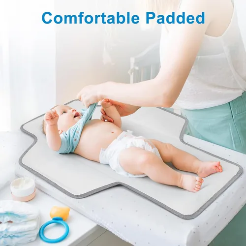Miniatura 3 de Accmor Cambiador de pañales portátil, cambiador de bebé impermeable, almohadillas de cambio de pañales plegables para bebé Nube