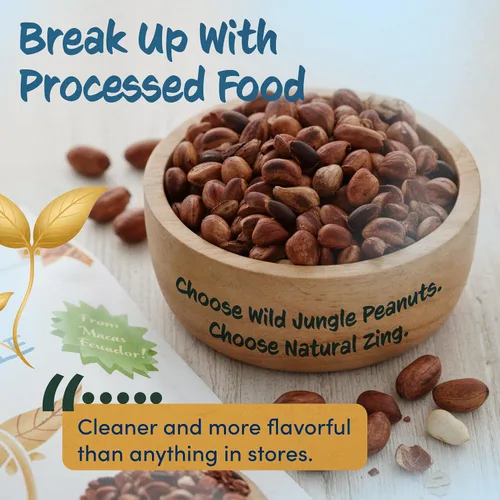 Miniatura 8 de Natural Zing Raw OrganicWild Jungle Peanuts – 8 oz Cacahuetes de reliquia orgánicos saludables Variedad ecuatoriana rara y no hibridada Raw