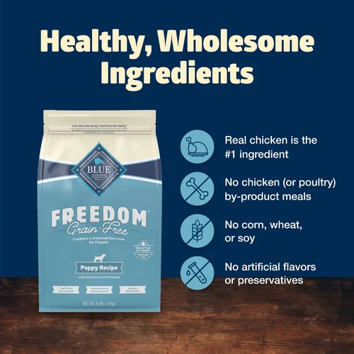 Miniatura 6 de Blue Buffalo Freedom - Alimento seco para cachorros sin granos con DHA, nutrición completa y equilibrada para cachorros, fabricado en los Estados
