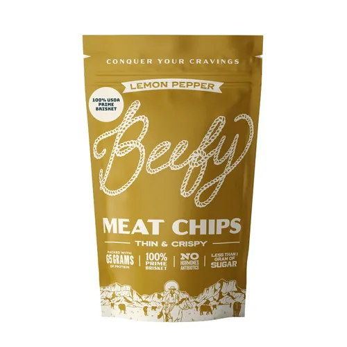 Miniatura 15 de BEEFY Meat Chips - Mostaza Miel - 2.5oz. 100% Prime Brisket. 13g de proteína por onza.