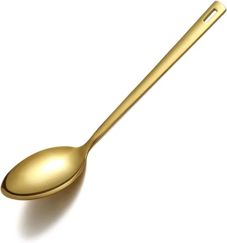 Miniatura 9 de Cuchara de espagueti dorada, servidor de pasta Berglander con chapado en oro de titanio, servidor de espaguetis de acero inoxidable para cocinar