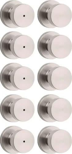 Miniatura 40 de Kwikset Pismo - Pomo de puerta redondo simulado, manija de un solo lado para armarios, puertas dobles francesas y despensa, pomo de puerta