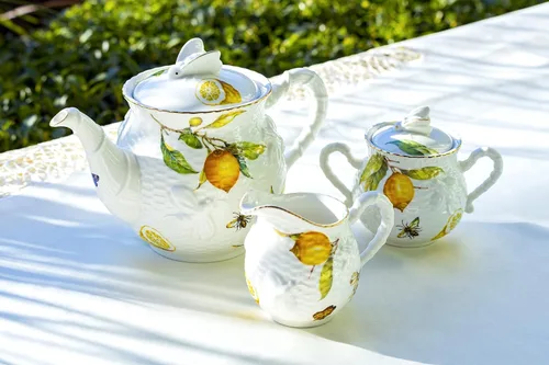 Miniatura 5 de Lemon Bee - Juego de té de porcelana fina (11 piezas)