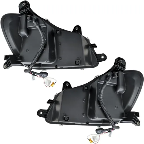 Miniatura 4 de Conjunto de par de faros delanteros LED completos Blackout para camiones semi Kenworth T660 170 T270 T370 T660 T700 2008-2019 DRL Halo Secuencial