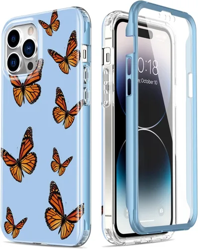 Miniatura 25 de Esdot Funda para iPhone 14 con Protector de Pantalla Integrado, Funda Resistente de Grado Militar con Diseños de Moda para Mujeres y Niñas, Funda