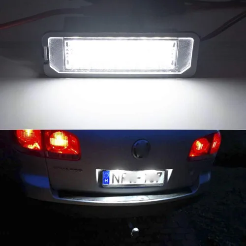Miniatura 5 de 2 piezas de luces LED para matrícula con lámparas de número para MK5 GTI MK6 MK7 Golf 5 Golf 6 Golf 7 New Beetle Passat CC Rabbit Eos Phaeton Polo