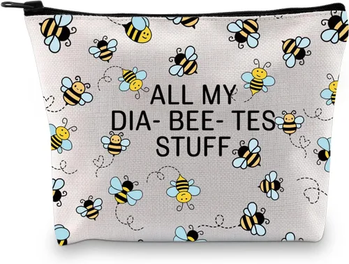Miniatura 7 de XYANFA Bolsa de diabetes tipo 1 tipo 2 para diabéticos, bolsa médica para diabetes, almacenamiento y organización de todas mis cosas para la Todas