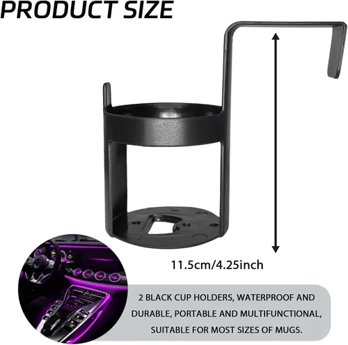 Miniatura 2 de 2 portavasos de automóvil, portavasos portátil para automóvil, soporte para bebidas para asiento de vehículo, accesorios universales
