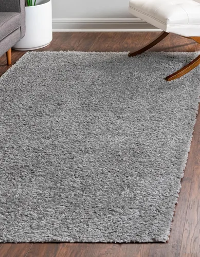 Miniatura 71 de Unique Loom Davos Shag Collection - Alfombra de área, color liso (4 pies 1 pulgada x 6 pies 1 pulgada, rectangular, color pimienta)