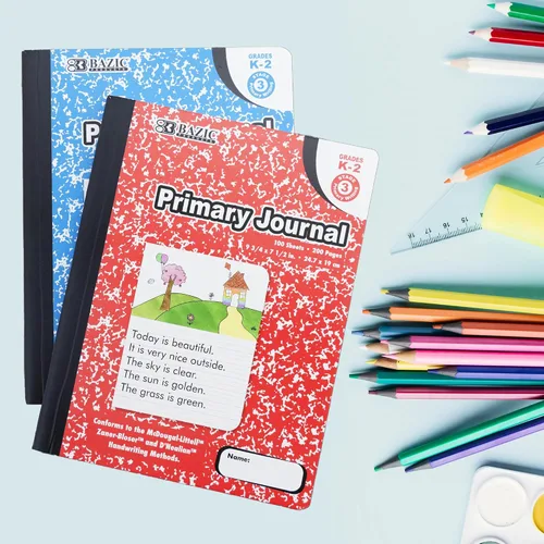 Miniatura 7 de BAZIC - Diario primario de 100 hojas de composición de mármol, libro de composición de mármol para preescolar, 1 grado 2, cuaderno de compilación