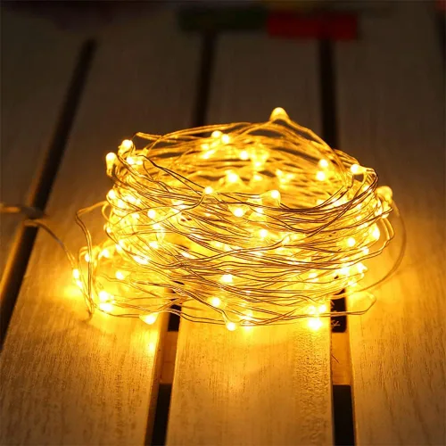 Miniatura 3 de Paquete de 3 luces de hadas USB, luces de cadena alimentadas por USB, color amarillo cálido, 2 metros, 20 lámparas con cuentas, luces LED