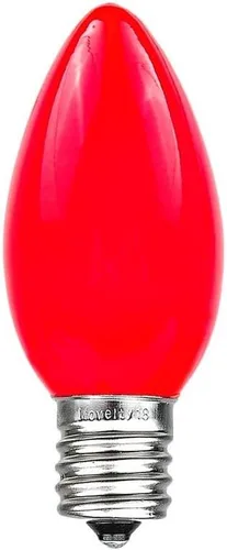 Miniatura 9 de Novelty Lights Paquete de 25 bombillas de repuesto de cerámica C9 para exteriores, azul, base intermedia E17/C9, 7 W