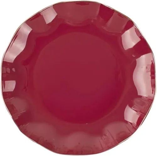 Miniatura 119 de Tableclothsfactory Paquete de 10 platos redondos de plástico negro de 6 pulgadas para ensalada de postre, platos desechables con borde ondulado