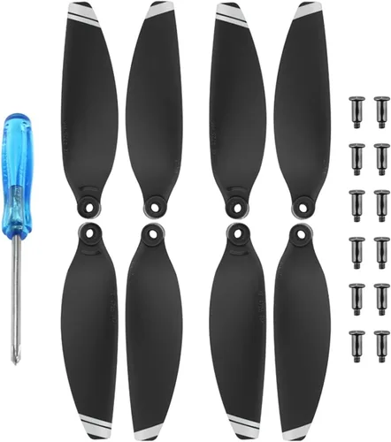 Miniatura 10 de 1/2/4 pares de hélices de bajo ruido para DJI Mavic Mini 2/Mini SE Drone Hélices ligeras portátiles de peso ligero accesorio para alas de drone