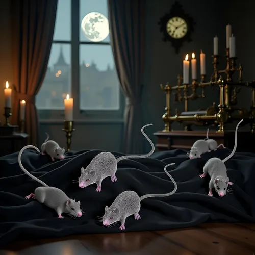 Miniatura 4 de 2Pcs Lifelike Fake Mouse Realistic Mice, Spooky Rat, Halloween Prank, Rubber Rat with Long Tail, Creepy April Fool's Day Decorations