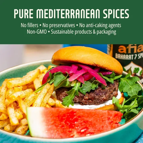 Miniatura 5 de Afia Baharat 7 Spice Blend – Condimento levantino premium con cilantro, canela, clavo, pimienta negra, comino y cardamomo – Sabor audaz de Oriente