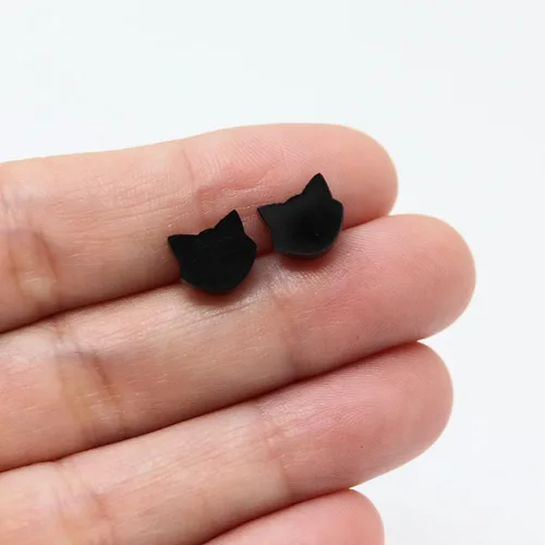 Miniatura 11 de Pendientes acrílicos cortados con láser sin metal en postes de plástico