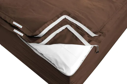 Miniatura 28 de Pure Eco Sábana bajera ajustable Easy Zipper, incluye 1 base de sábana bajera y 2 sábanas con cremallera, de 15 pulgadas, tamaño individual, sábana