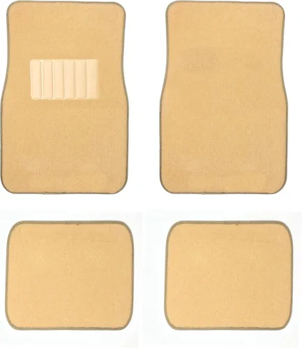 Juego de 4 tapetes para coches, camiones, todoterreno, con talonera - Tapetes delanteros y traseros, universales, clásicas con talonera a juego,