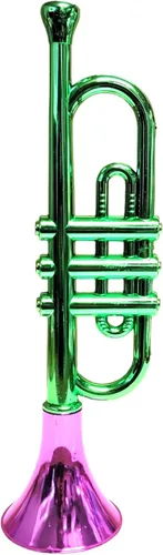 Miniatura 3 de Trompetas metálicas (13 pulgadas), juguetes musicales de plástico para niños, instrumentos que hacen ruido para fiestas de cumpleaños, regalos