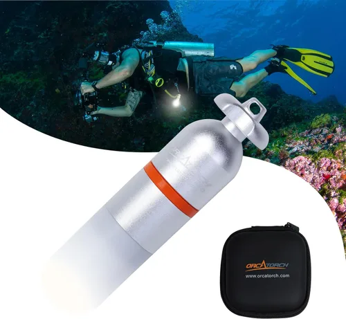 Miniatura 11 de ORCATORCH SD01PRO - Luz de señal de buceo brillante mejorada, luz de marcador de tanque sumergible con modos constantes y intermitentes, para buceo