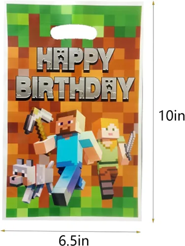 Miniatura 2 de 30pcs Pixel Fiesta de Cumpleaños Bolsas de Regalo Bolsas de Dulces Bolsas de Goody Pixel Fiesta de Cumpleaños Suministros Decoraciones (1)