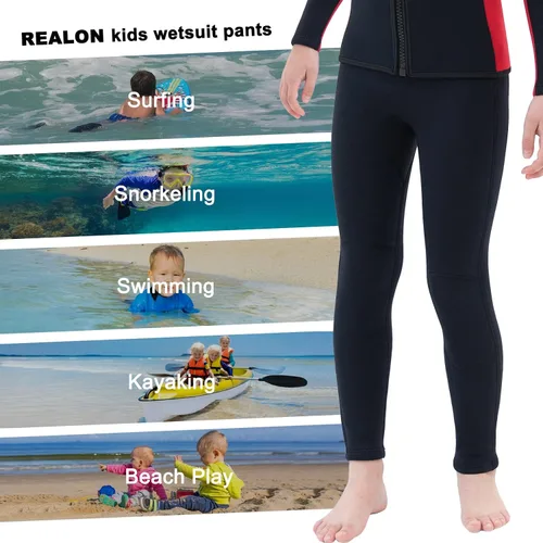 Miniatura 2 de Wetsuit Pants for Kids Boys Girls and Youth 3mm Neoprene Children Wet Suits Adjustable Bottoms Keep Warm in Cold Water to Swimming Workout Scuba