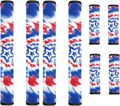 Miniatura 51 de America250 - Juego de 8 fundas antideslizantes para manijas de puerta de refrigerador, 4 de julio de 2026, protectores para nevera, horno, mantener